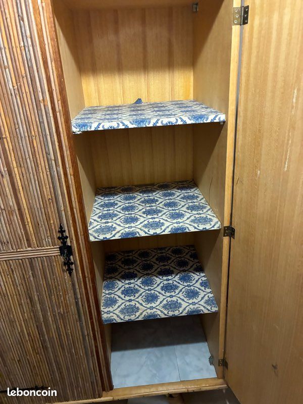 Armoire année 1950 en bambou (image 3)