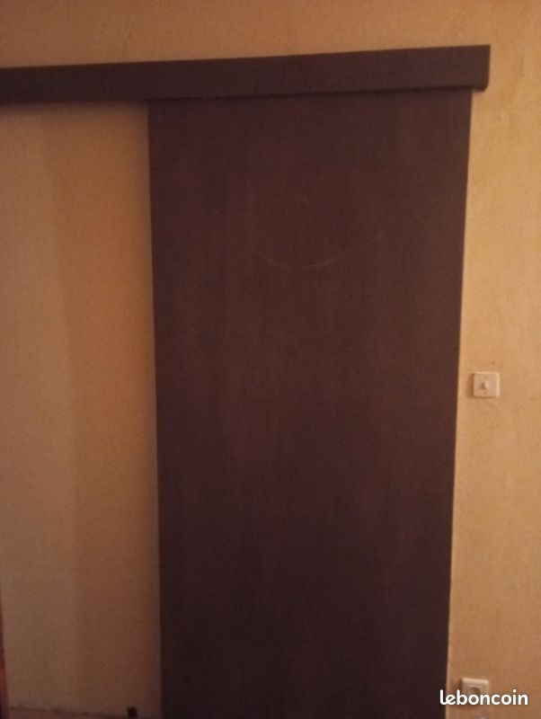 Porte intérieur coulissante 83 cm et son rail (image 1)