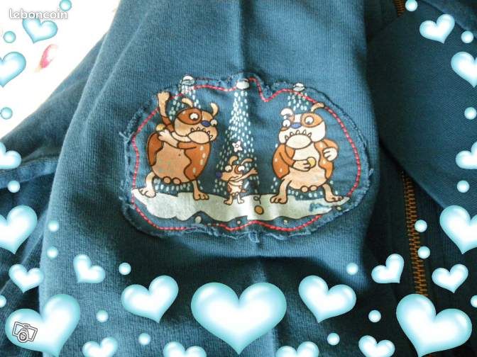 Gilet sweat bleu canard TL - anges78 - 25 euros (image 2)