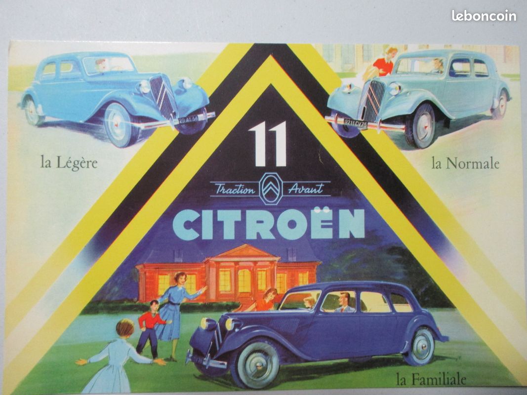 Citroën : Traction avant en miniature ( en baccarat) + Cartes Postales de Photos Citroën Traction Avant (image 9)