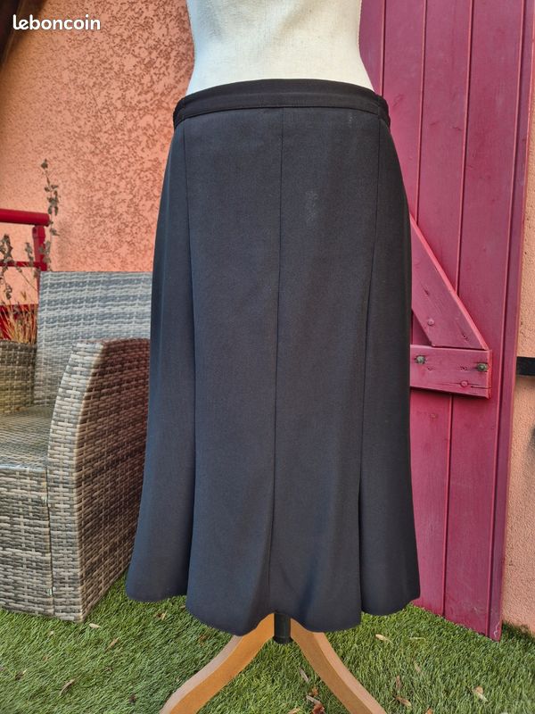 Jupe noire effet lin T. 36 3 Suisses - Vêtements