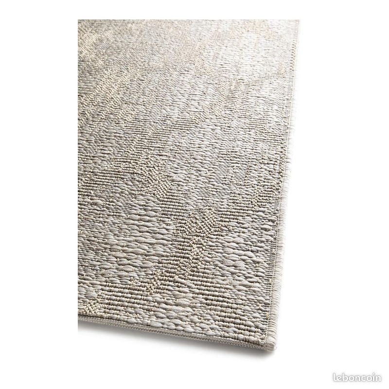 Tapis vintage plat rayé Brockway Beige 120x170 (image 3)