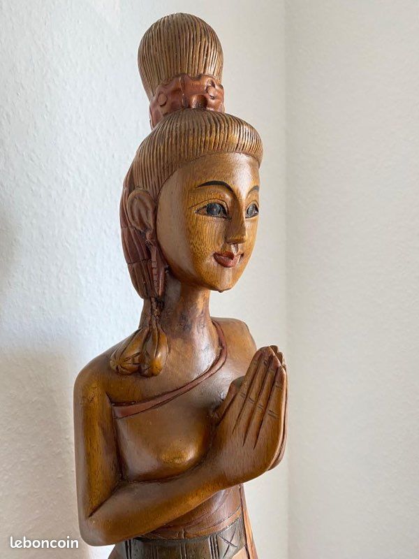 Sculpture bois divinité Indonésie - Décoration