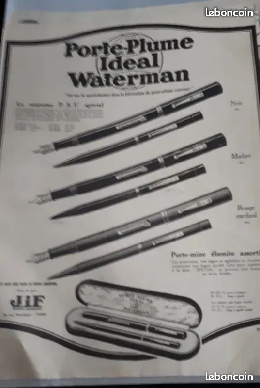 French WW1 poster - Porte plume Ideal Waterman l arme de la paix