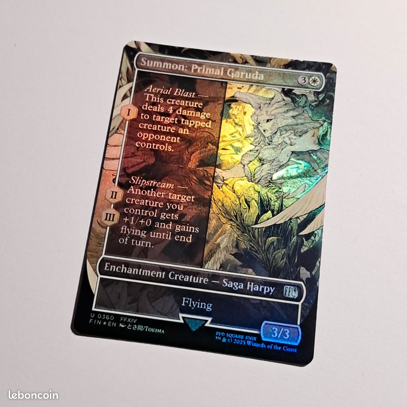 Une carte Summon Primal Garuda foil ,extended , final fantasy magic -  Collection