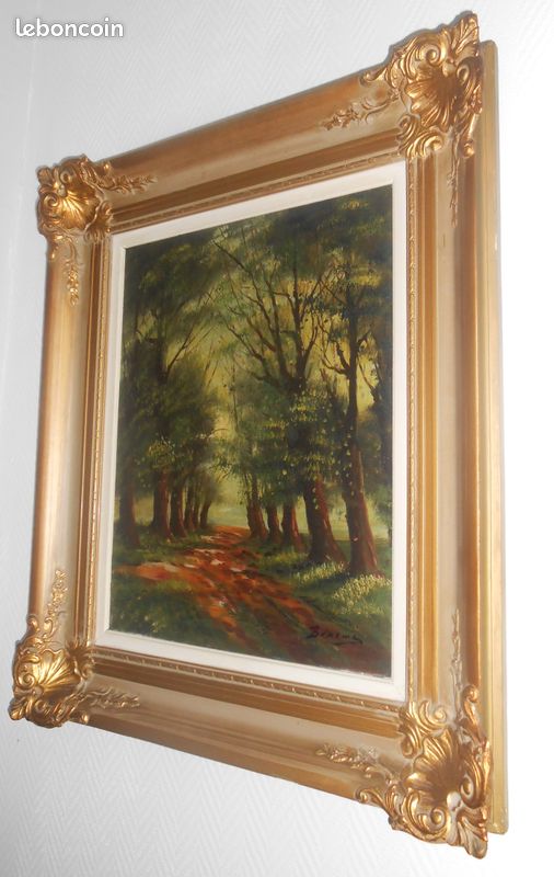 Tableau toile peinture ancienne signé 71x61 (image 3)