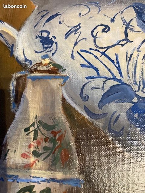 Tableau Nature morte à la soupière de G Leroux (image 6)