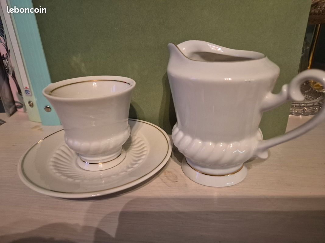 9 tasses a café en porcelaine avec sa soucoupe (image 4)