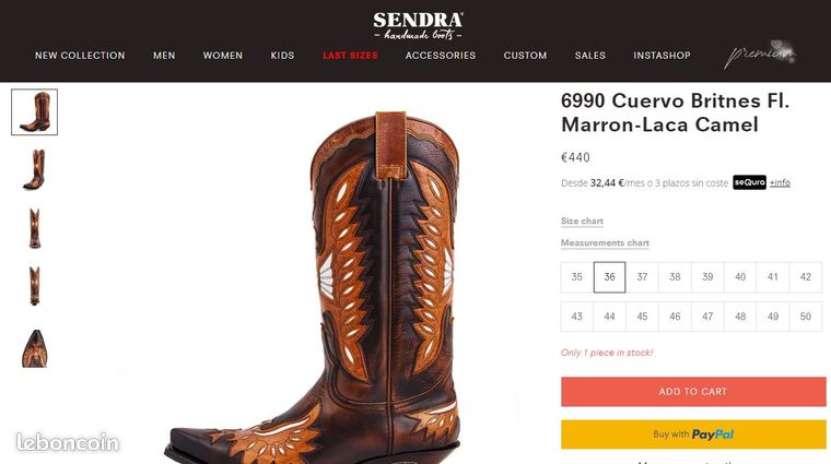 Santiag Homme Bottines Western Sendra 4660 En Cuir Marron - Pointe Effilée, Semelle Cousue GoodYear - Fabriquées En Espagne Chaussures Bicolores Style Cowboy