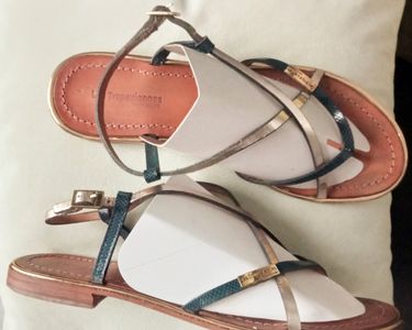 Bottines Compensées Les Tropéziennes - Pointure 40, Cuir Marron, Neuves Avec Boîte