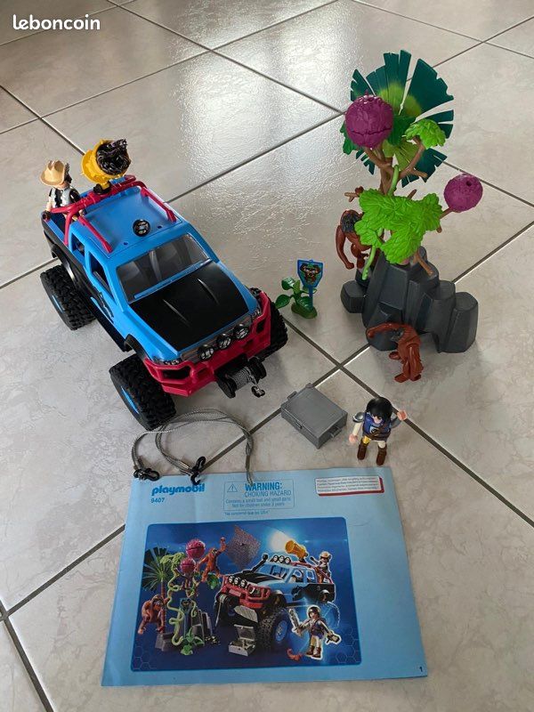 PLAYMOBIL 9407 – Tout Terrain Dans La Jungle, Véhicule Aventure, Occasion
