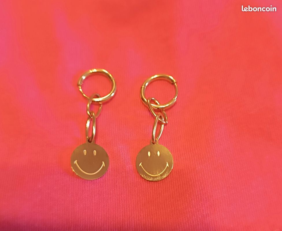 Boucles d'oreilles Smiley (image 3)