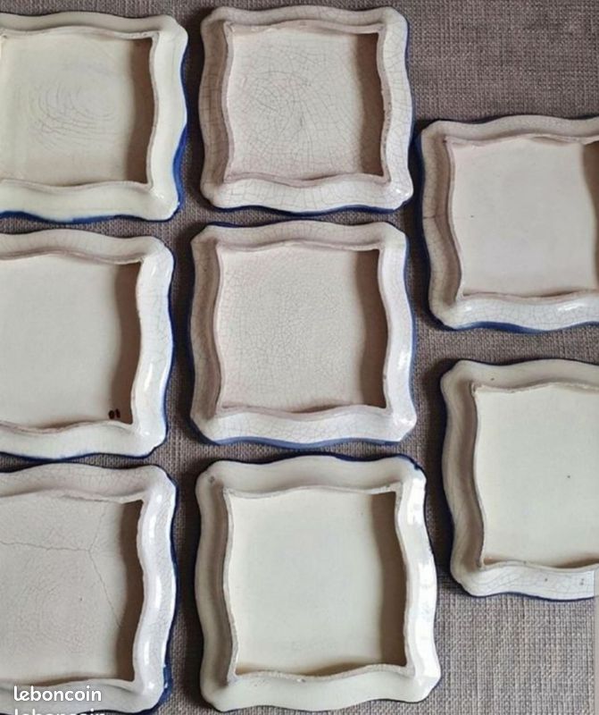 8 petites assiettes en faïence craquelée (image 4)