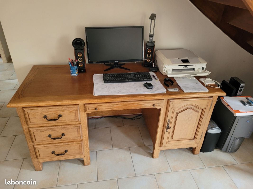 Bureau chêne massif (image 2)