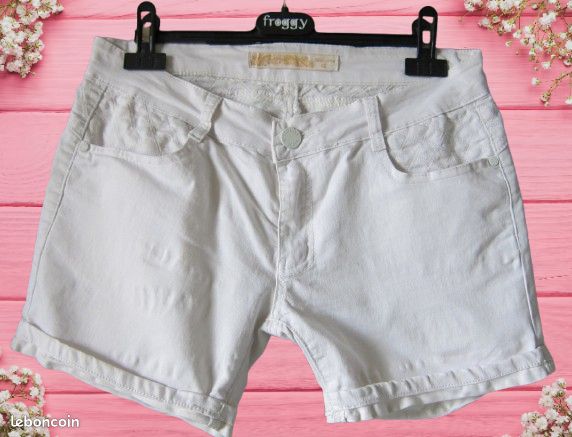Short coton blanc Hello Miss 42 (image 1)