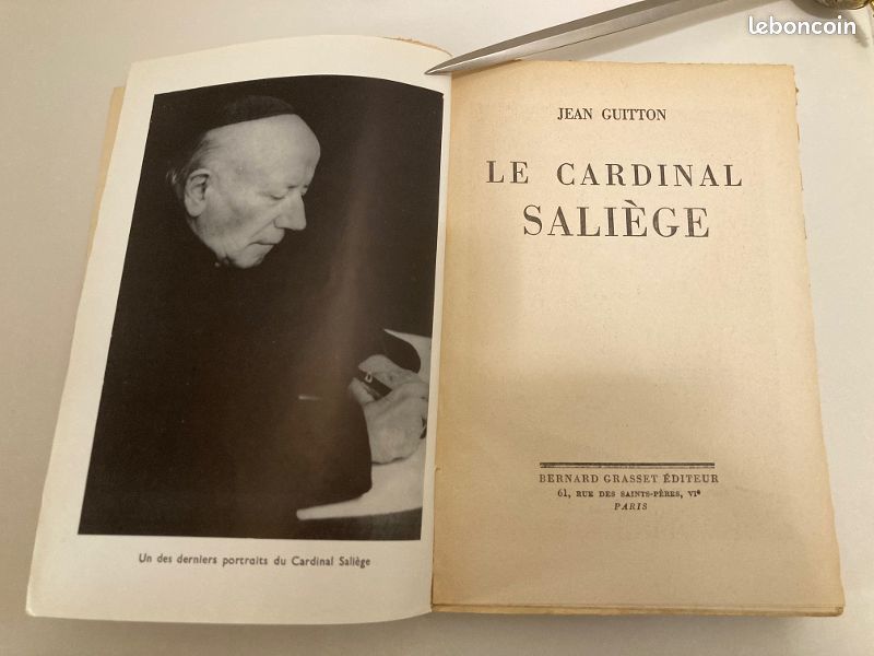 « Le Cardinal SALIÈGE » - Jean GUITTON (Grasset) (image 3)