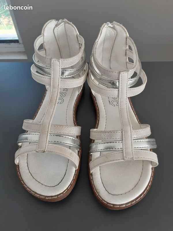 Sandales crème beige pointure 33 (image 1)