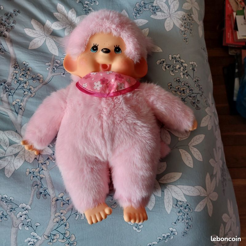 Kiki Le Vrai Monkey Plush Sucking Thumb 1974 (Original Packaging