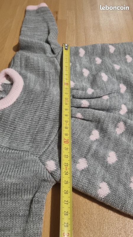 Robe Fille Bébé Caramel Gris et Rose 6 mois (image 6)