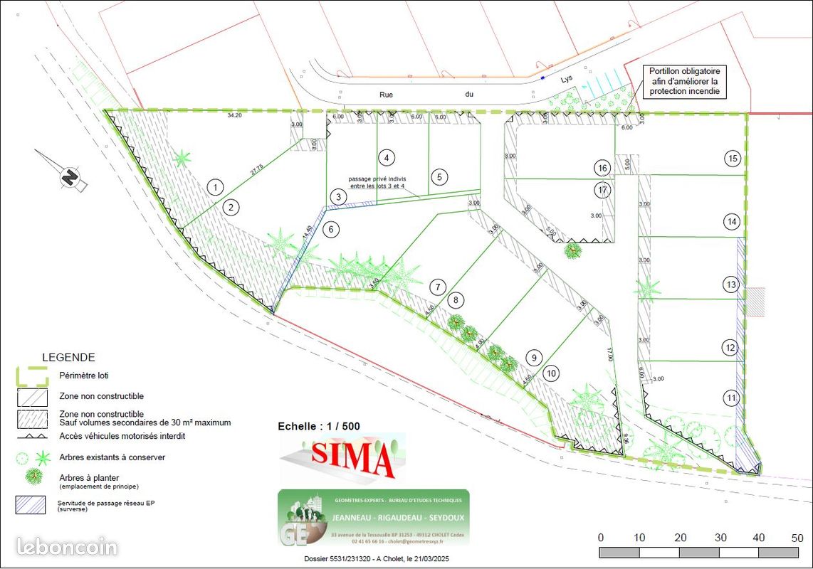 Terrain 590 m² · à Saint-Christophe-du-Bois · 77 500 €