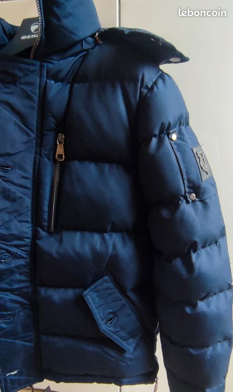 B11m: Doudoune épaisse "Avenue Georges IV Paris". Neuf. Bleu Navy. Taille M (image 12)