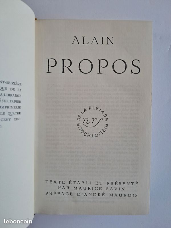 2 livres Alain - la Pleiade (image 5)