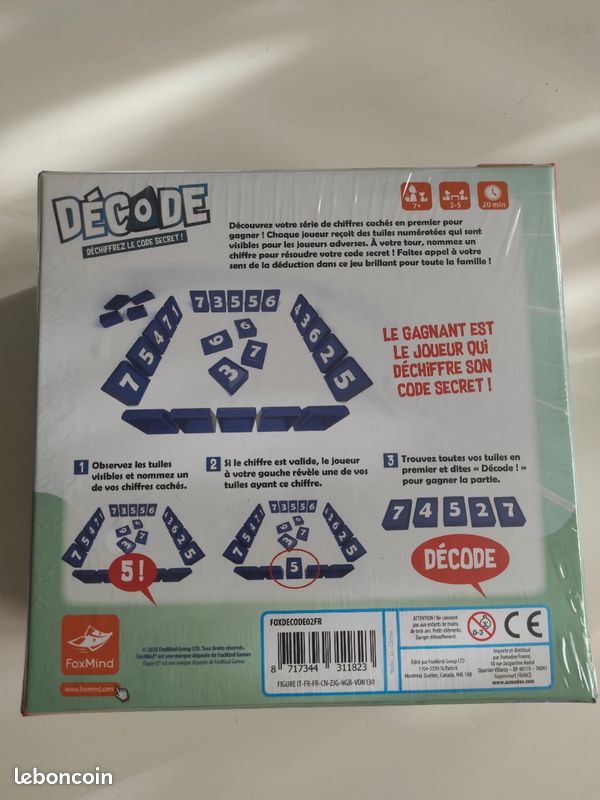 Jeu DECODE marque Fox Mind (image 2)