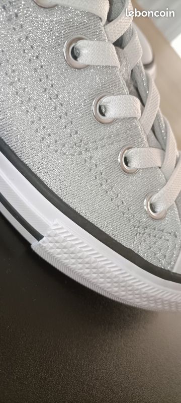 Converse all star basket argentée fille 34 neuve (image 2)