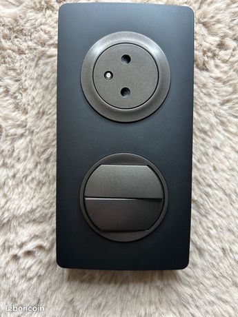 Plaque De Finition Double Schneider Odace Touch - Alu Brossé