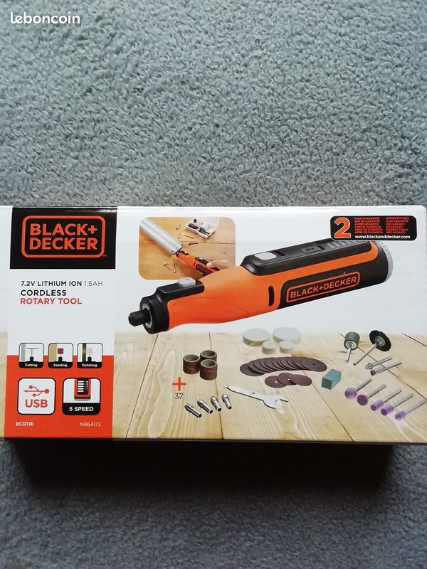 Outils Multifonctions rotatif Black et Decker Neuf sans Fil 7,2V (image 1)
