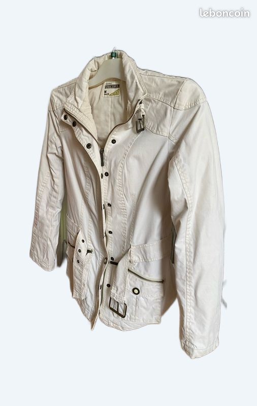 Beige Bershka Blouson Bershka Shearling And Faux Leather Jacket In