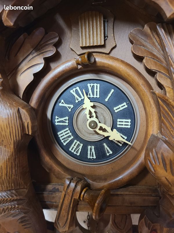 cadran bois d'horloge pendule coucou forêt noire ø 8 cm Marron