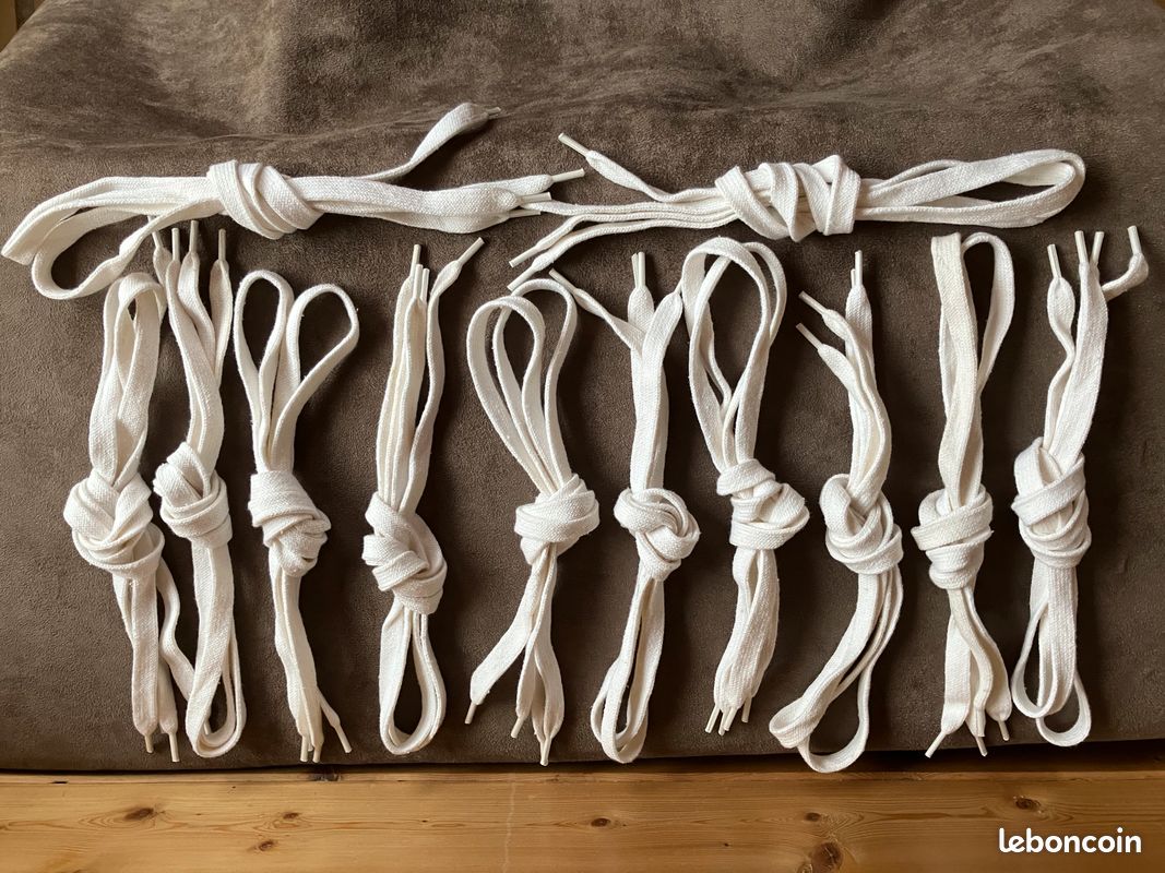 Paires de lacets blancs pour baskets – Quant. 12 Paires (image 1)