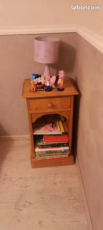 Lit 1 personne, avec table de nuit étagère (image 3)