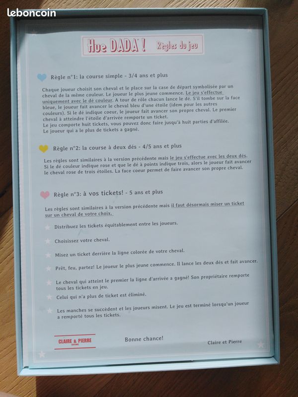 Jeu de petits chevaux revisité "Hue Dada" (image 4)