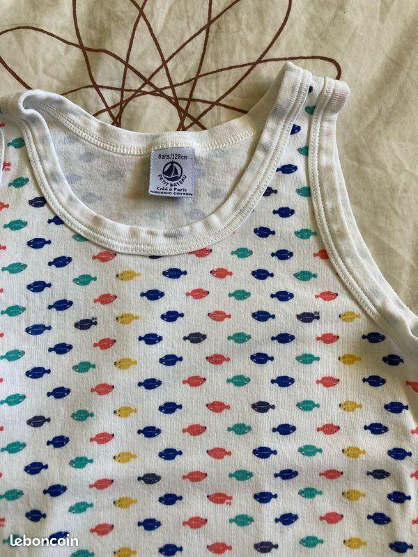 Petit Bateau Débardeurs Lot De 2 Garçon - Coton Imprimé Paris