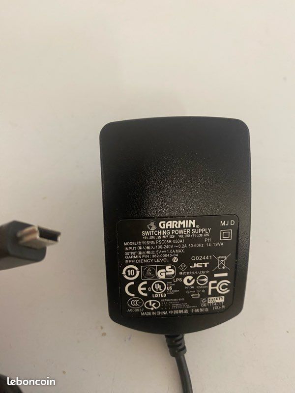 Alimentation garmin output 5volts 1.0A Max (image 1)