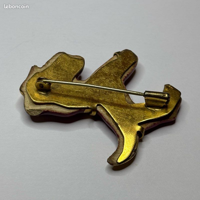 Broche Ancienne En Forme De Chien 35mm - Bijou Vintage Occasion Bon état