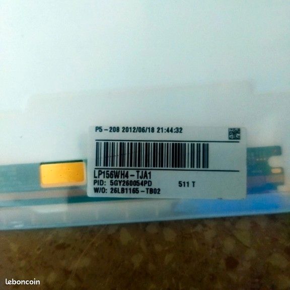 Dalle écran LCD LED 15,6 Pouces Neuve Pour Ordinateur Portable - Modèle LP156WH4 TL P2 - Compatible