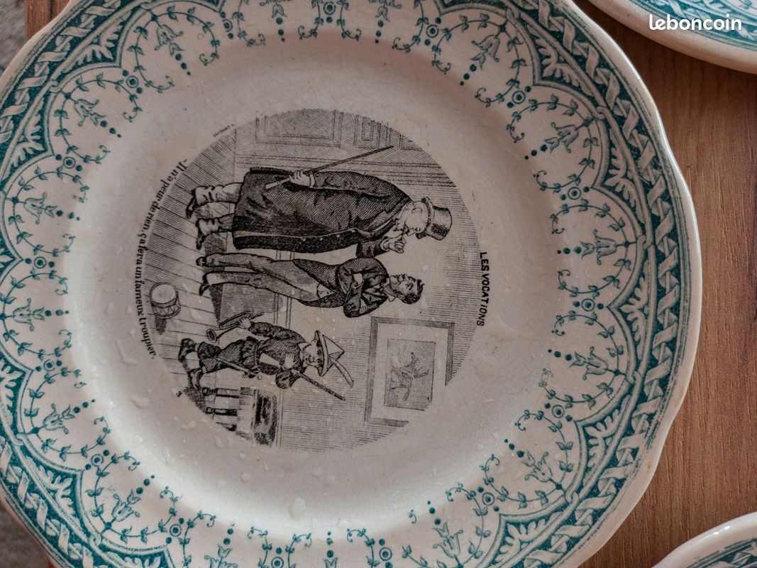 Lot de 10 assiettes a dessert Dugoin et Sarguemines (image 7)