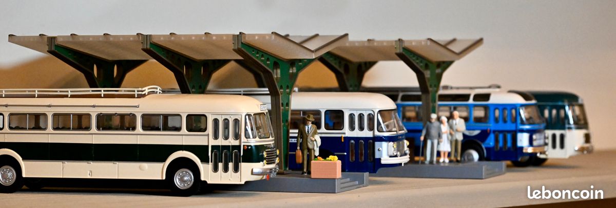 Kit 2 Quais De Gare Routière 1/43 - Fait Main - Pour Bus Altaya, Atlas