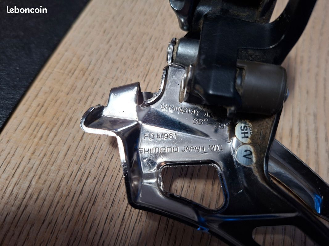 Dérailleur Avant Shimano XTR FD-M961 - 3x9 Vitesses, Double Traction, 34.9mm - Haute Fixation - Quasi Neuf