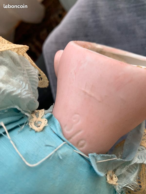 Tête De Poupée Porcelaine Wiggins – Frances Lynne – Yeux Bleus N°3