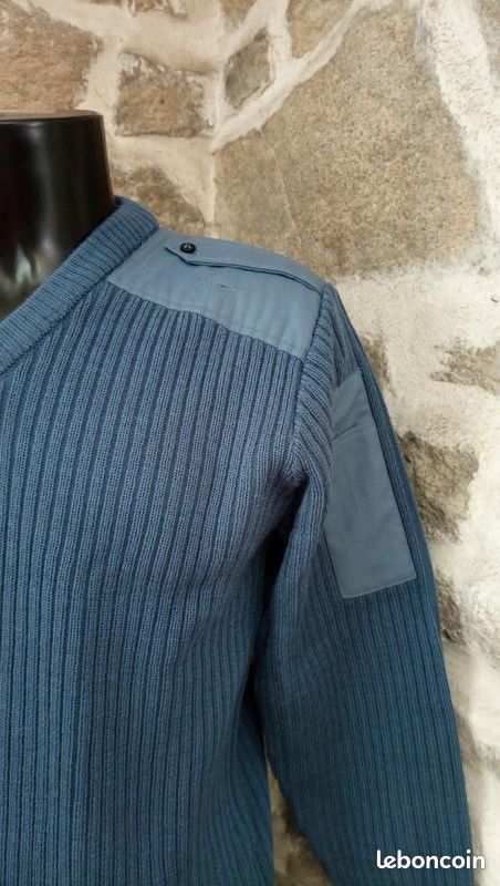 Pull 100% Lin Erinly Taille M (40/42) - Couleur Bleu Carabo, Neuf Avec étiquettes