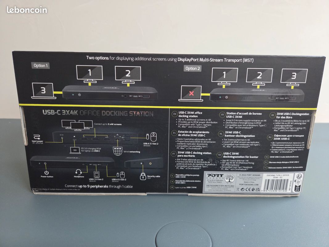 Port Design Port Connect Station d'accueil dock USB-C 3x4K (image 4)