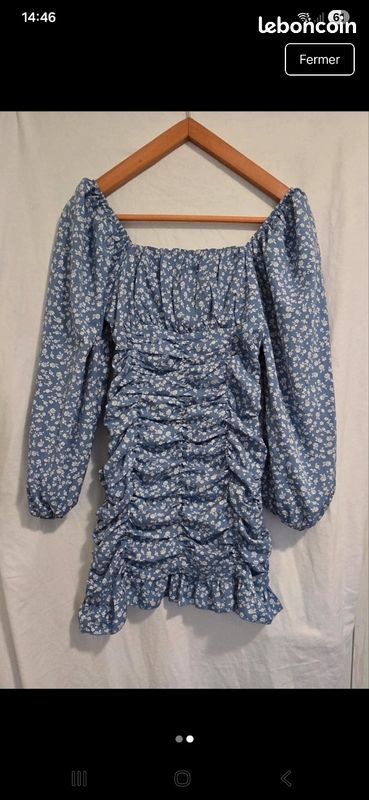 Robe à petites fleurs à manches longues femme Shein (image 2)