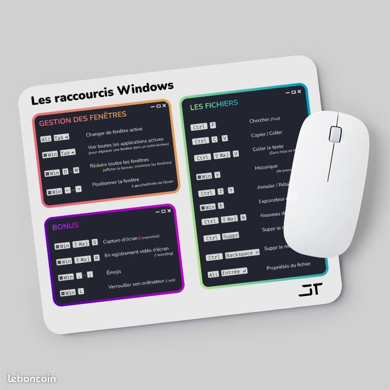 Tapis de souris - Raccourcis Windows (image 1)