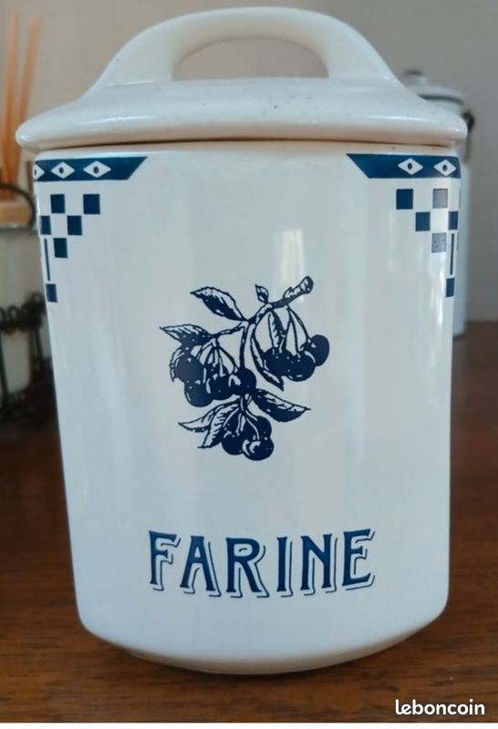 2 pots en faïence farine et sucre Comptoir de Famille (image 2)