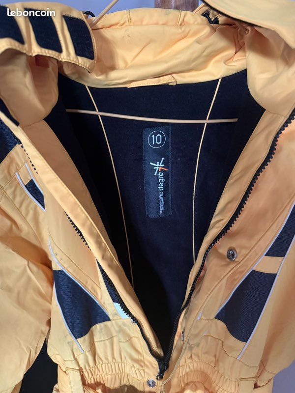 Combinaison de ski jaune degré 10 ans Sport Plein air