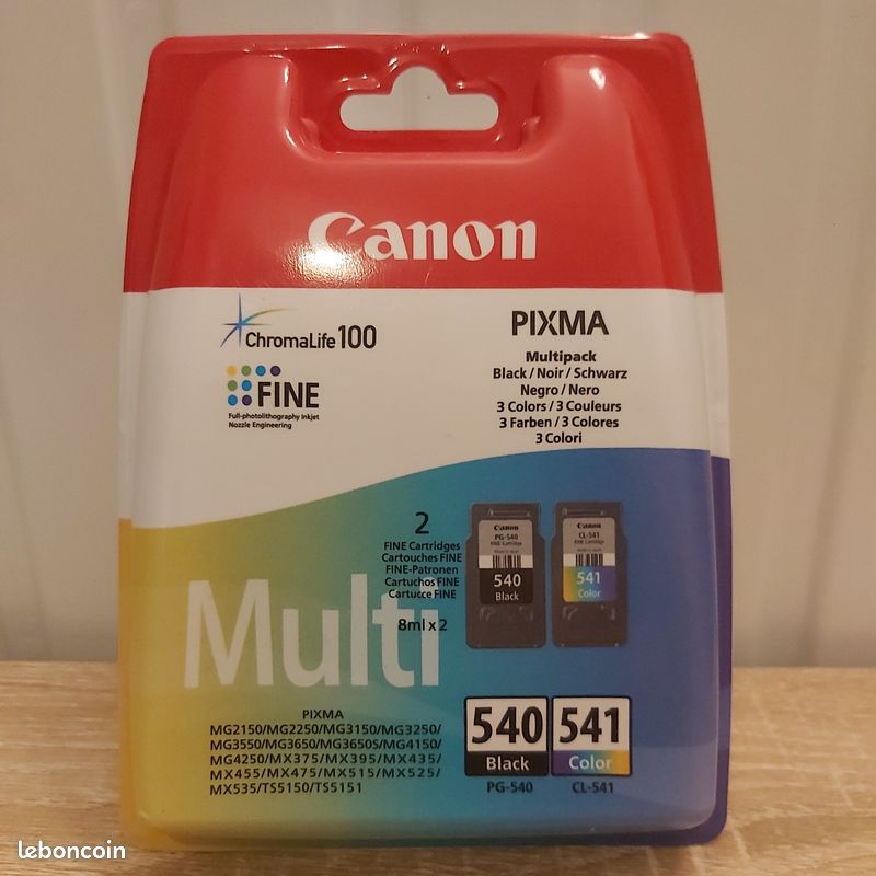 Cartouch D'ncr Canon PG-540/CL-541 Multipack Noir Couleur 8714574572628 Cartouch D'ncr Canon PG-540/CL-541 Multipack Noir Couleur 8714574572628
